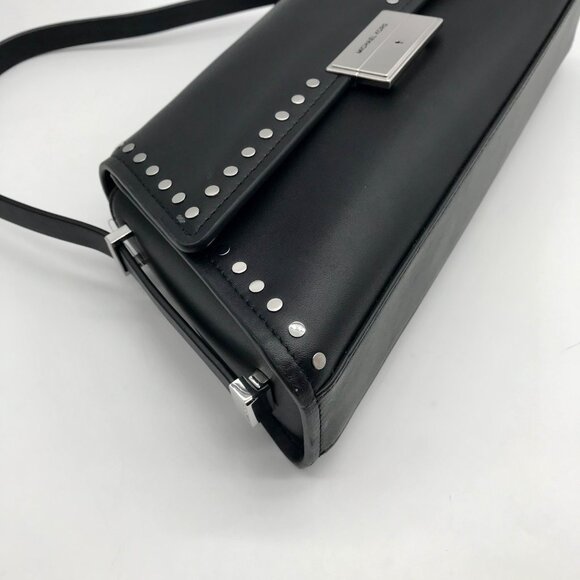 Michael Kors Black Leather Ludlow Convertible Shoulder Bag - Picture 6 of 11